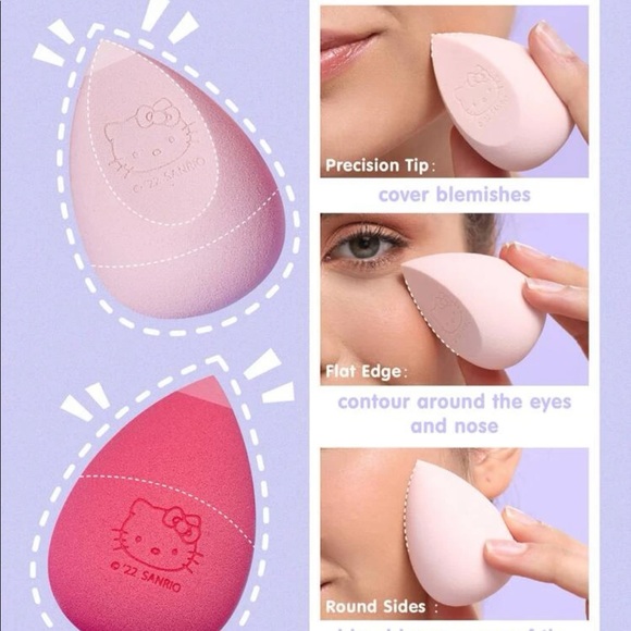 NEW•LIMITED EDITION• SANRIO HELLO KITTY MAKE UP SPONGE 3-PACK•NEW - Picture 4 of 12